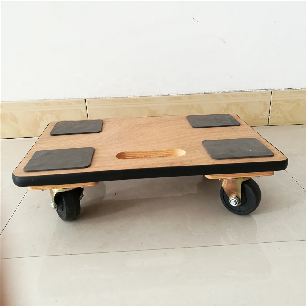 Platform Wheel Tote Square Cushion Wood Dolly