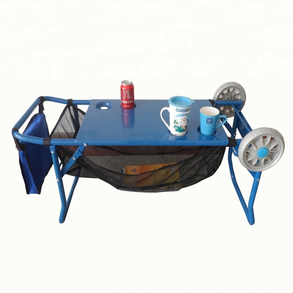 Suitable For Used In Beach Multifunctional  Folding Table Trolley