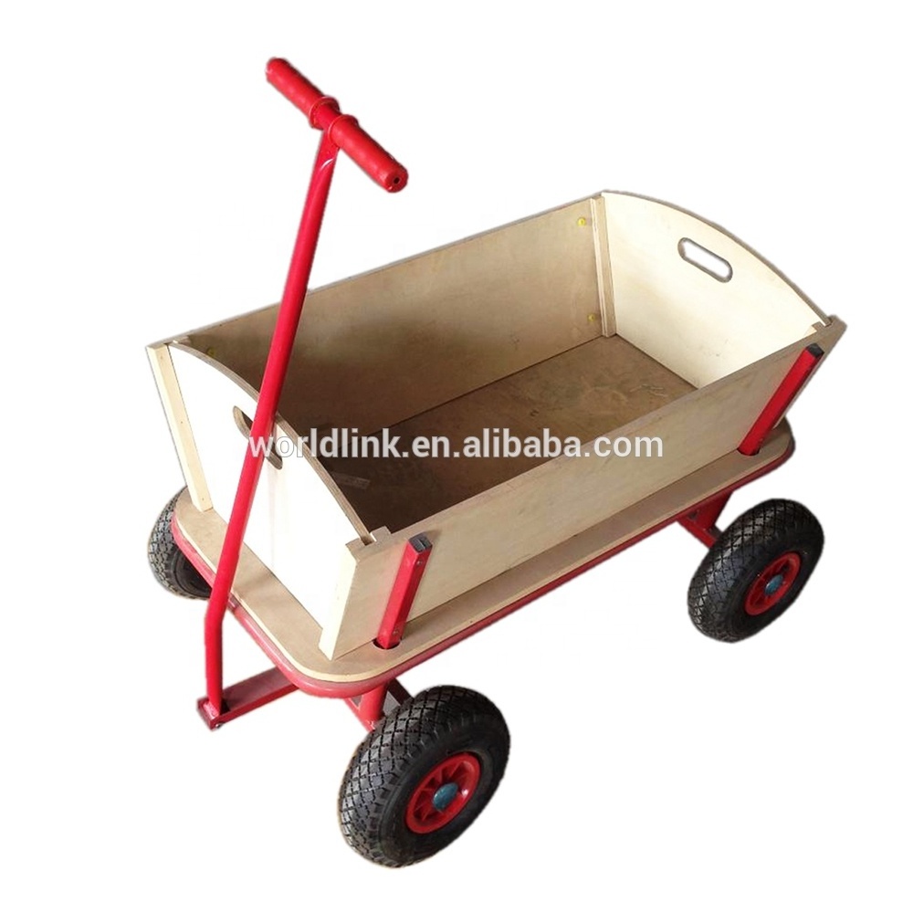 Four Wheels Wooden Garden Kids Wagon Loadmaster for Playing