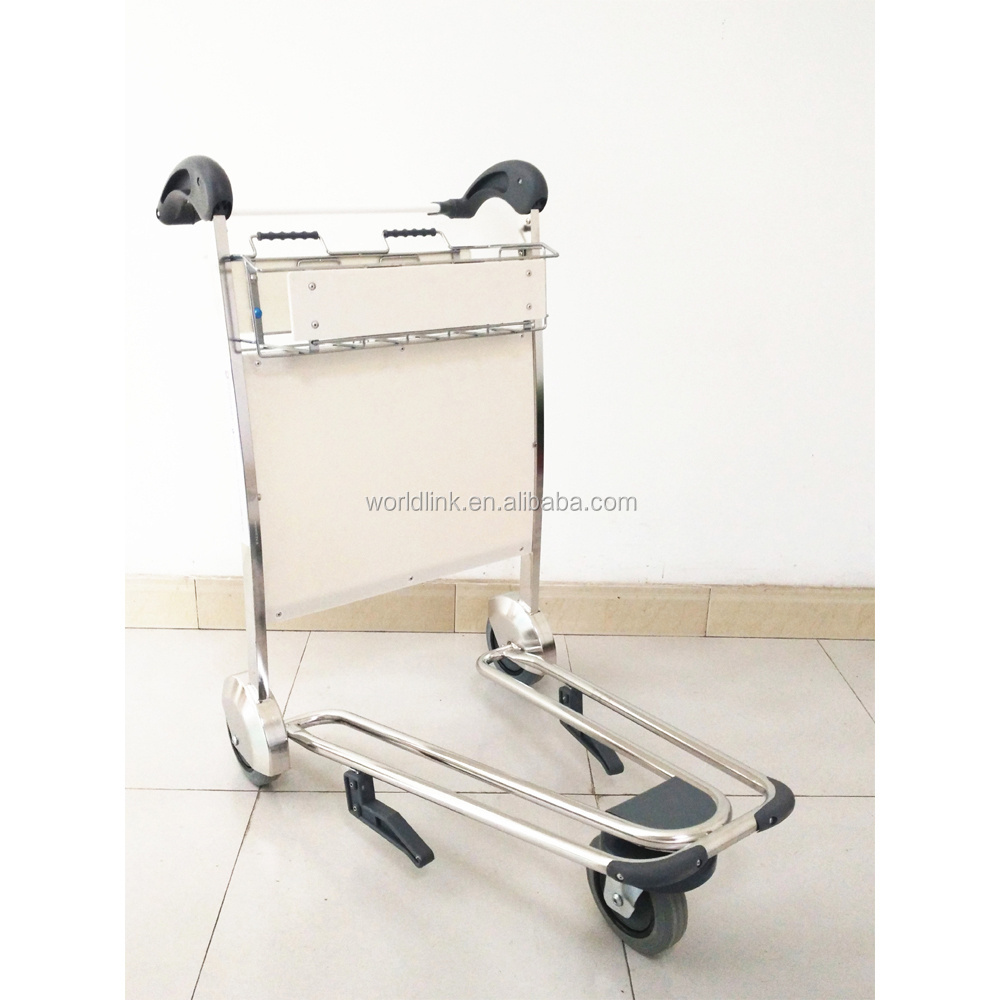 Two Wheel Hand Pushing Airport Baggage Truck