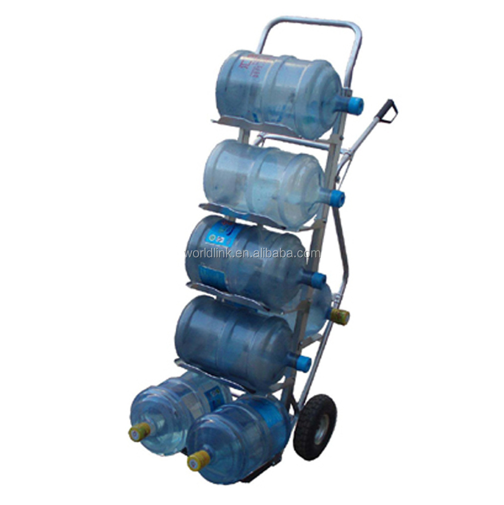 High Steel Foldable Trolleys for 5 Gallon Bottled Water Hand Carts