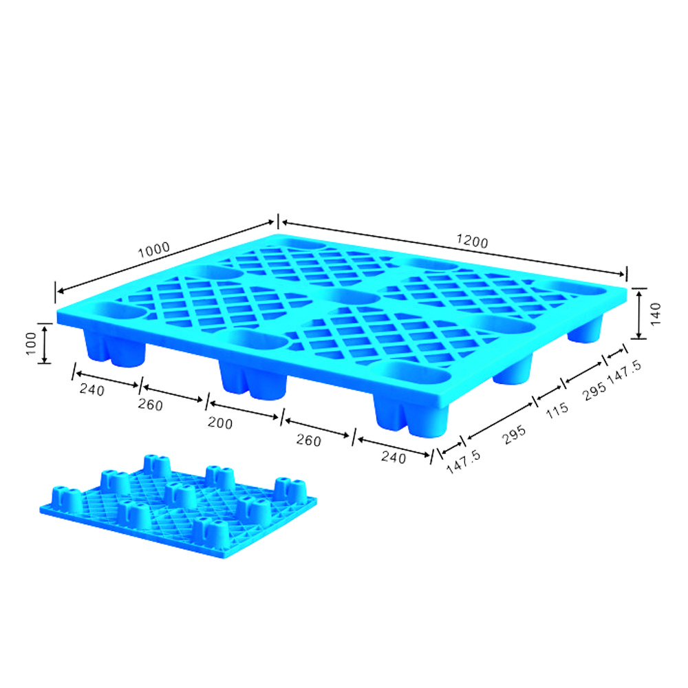 Reinforced 9-feet Strong Plastic HDPE Pallet