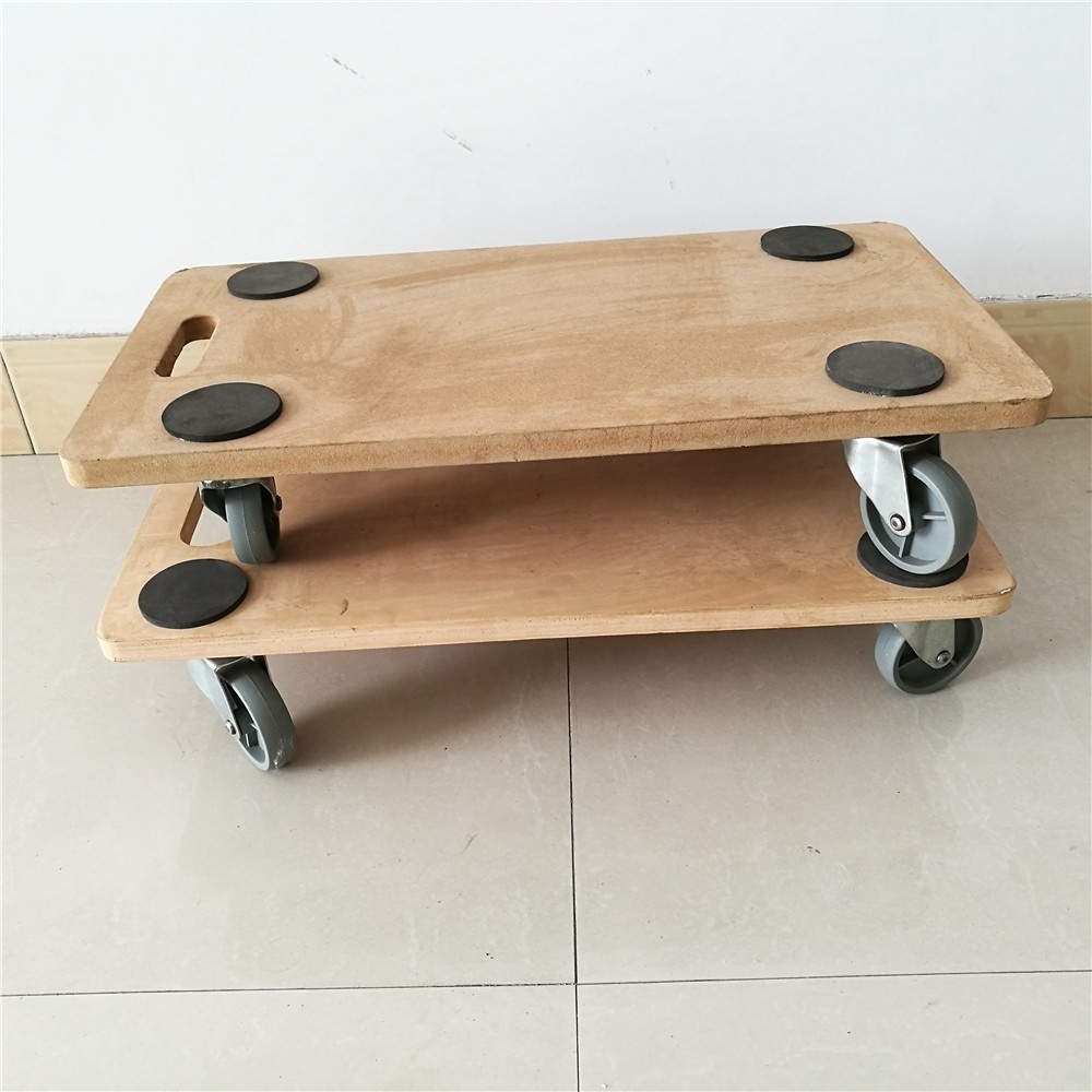 Platform Wheel Tote Square Cushion Wood Dolly