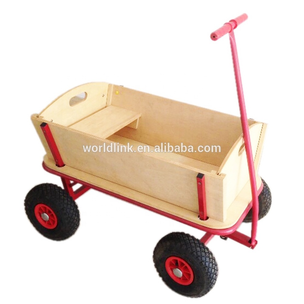 Four Wheels Wooden Garden Kids Wagon Loadmaster for Playing