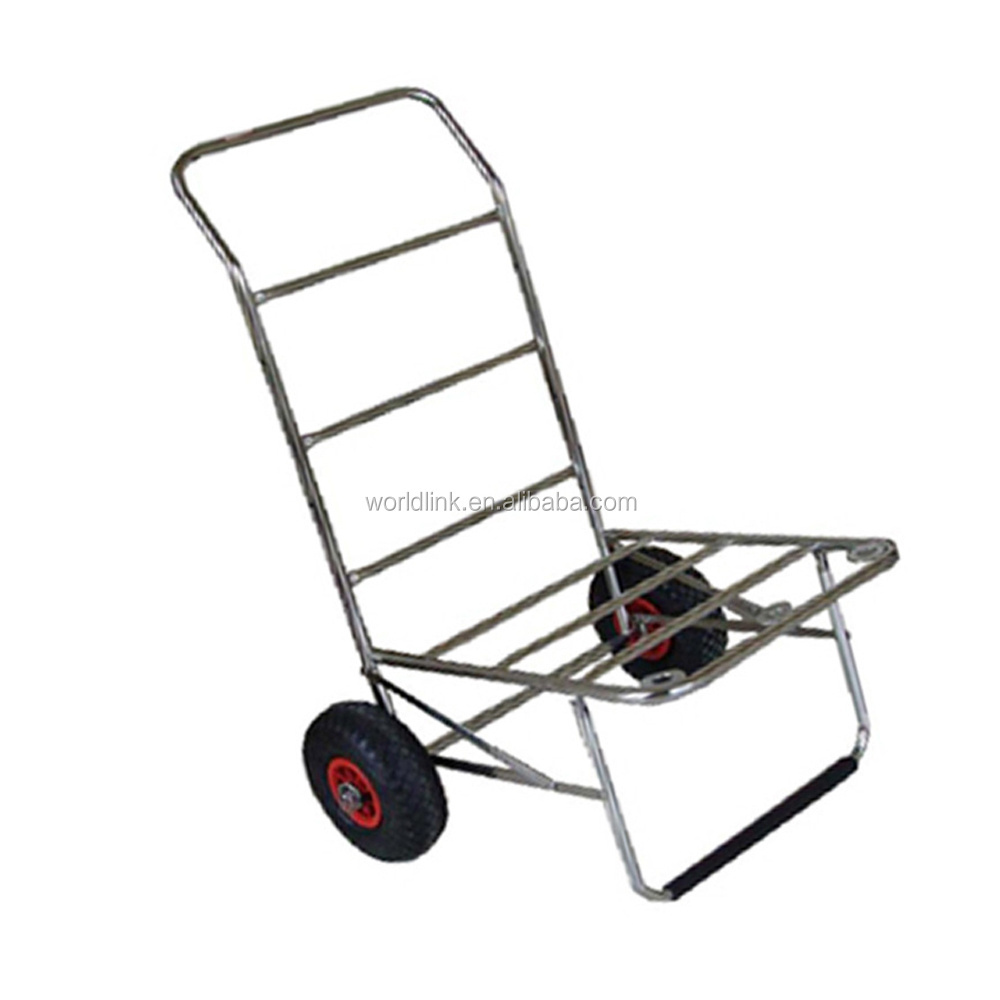 A Foldable Hand Pushing Stainless Steel  Fish Trolley