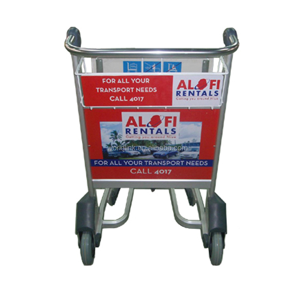 Without Brake 4 Wheels Airport Traveller Baggage Trolley Cart