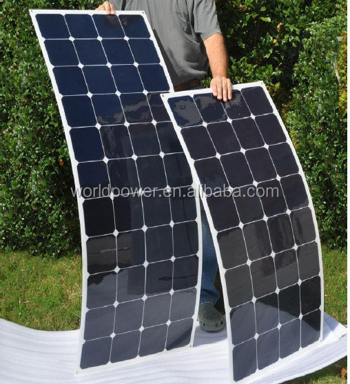 Monocrystalline Semi-Flexible Solar Panel 20W 30W 50W 100W 200W With Sunpower Cells