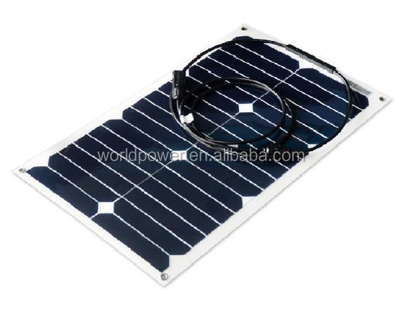 Monocrystalline Semi-Flexible Solar Panel 20W 30W 50W 100W 200W With Sunpower Cells