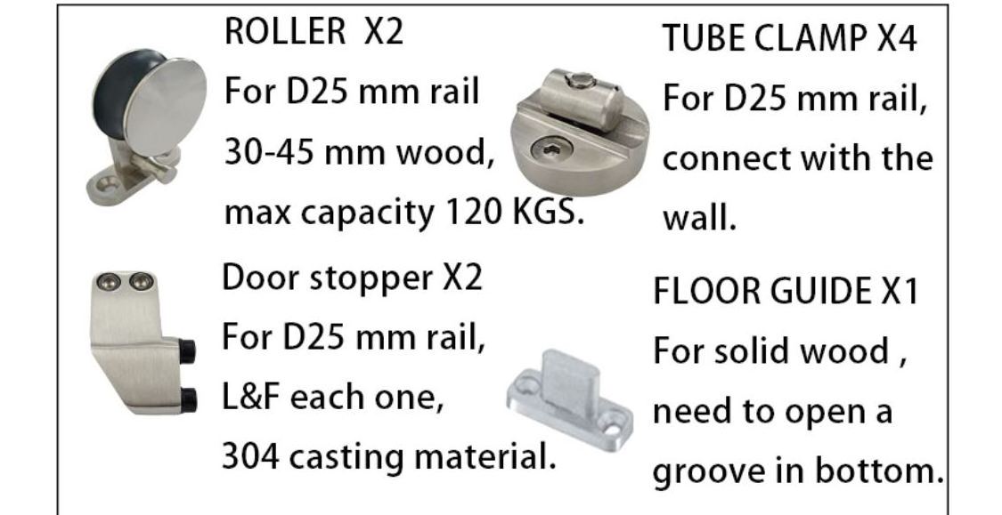 YL Low Price Glass Door Hardware Accessories  Shower Room System Glass Sliding Door Fittings