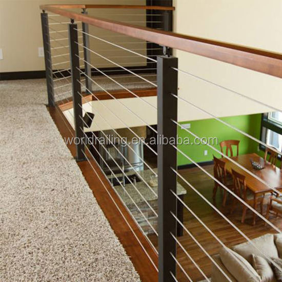 YL Outdoor Indoor Stainless Steel Balusters Stair Balcony Handrail Staircase  Wire Cable Railing System