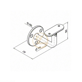 YL stainless 304 316 wall hand rail for indoor outdoor stair railing