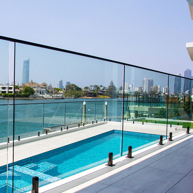 YL Excellent View In Stock Stainless 316 2205 Square Frameless Glass Spigot Balustrade Glass Railing