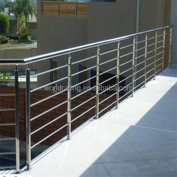 YL laser cutting balcony stainless railing balcony post outdoor tube railing