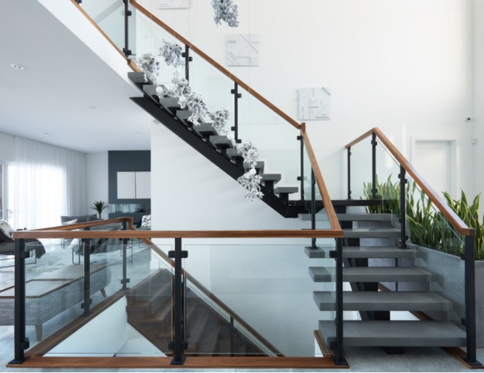 YL Factory Price  Railing Stainless Steel Framed Glass Balustrade