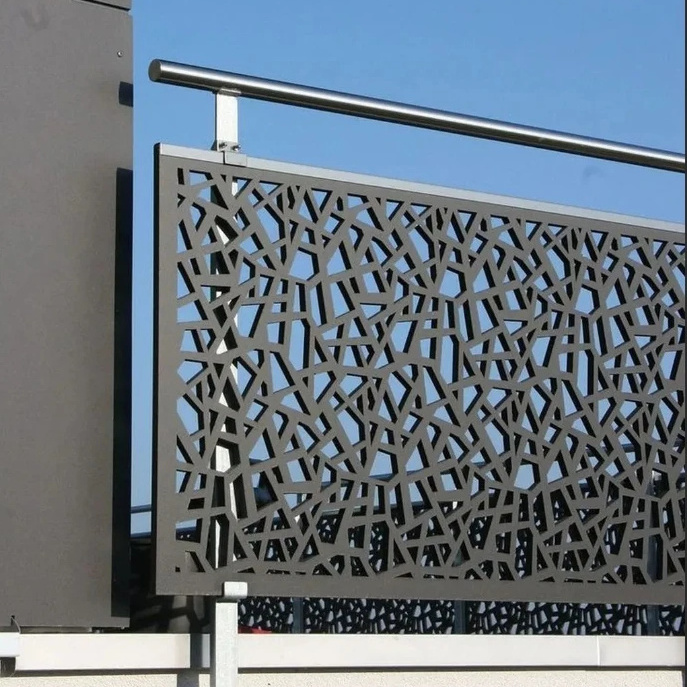 YL laser cutting balcony stainless railing balcony post outdoor tube railing