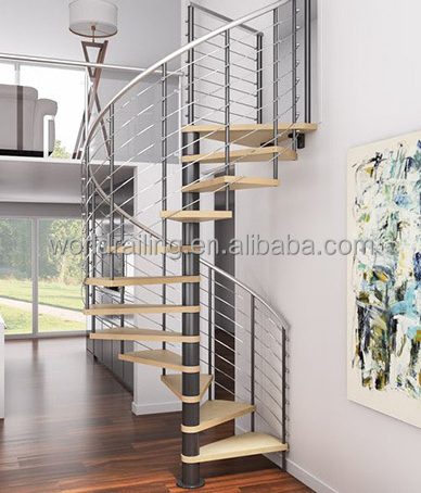 YL Low price outdoor spiral staircase black surface easy to install rotating staircase