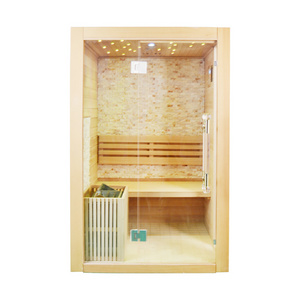 2 peoples steam wet sauna room indoor hemlock sauna room with electric heater