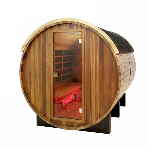 High quality barrel sauna room far infrared outdoor sauna room for 6 persons