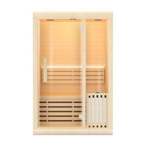 Traditional Sauna 2 Person 2760W Canadian Hemlock Wood Burning With Accessories Sauna Steam Heater