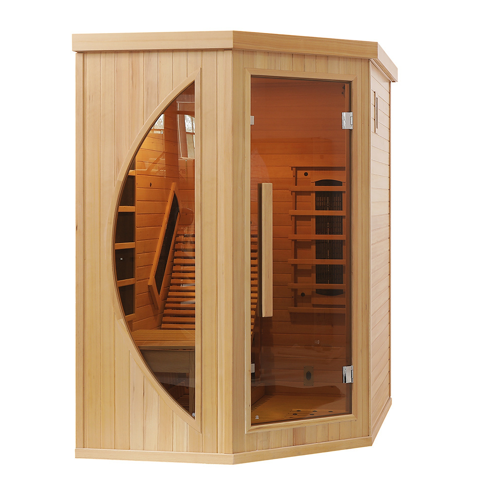 Single lounge chair high tech health full spectrum far infrared wooden sauna room one person