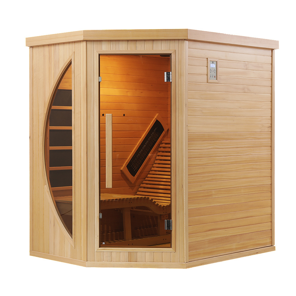 Single lounge chair high tech health full spectrum far infrared wooden sauna room one person