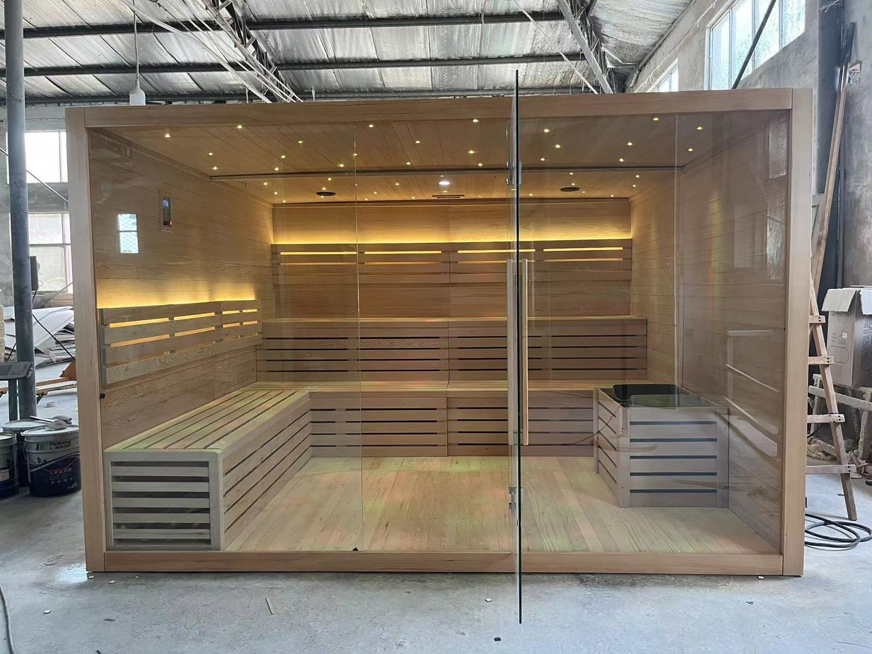 Verified manufacturer sauna and steam rooms 10 person sauna room and shower room