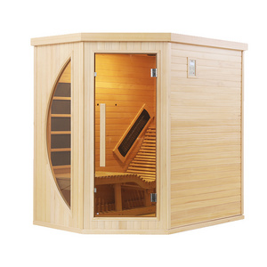 Single lounge chair high tech health full spectrum far infrared wooden sauna room one person