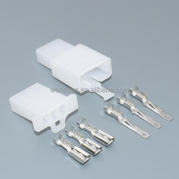 Motorcycle Car ATV Scooter Boat Male Female 3 Way Connectors 2.8mm Terminal