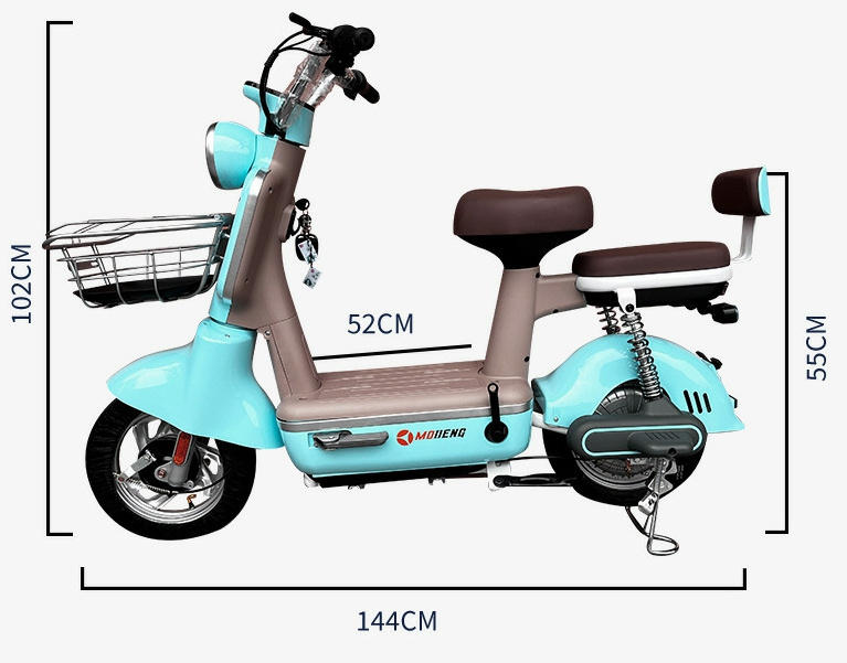 Venta barata de alta calidad E bike 2024 Bicicleta electrica urbana Scooter clasico Adultos 2 asientos