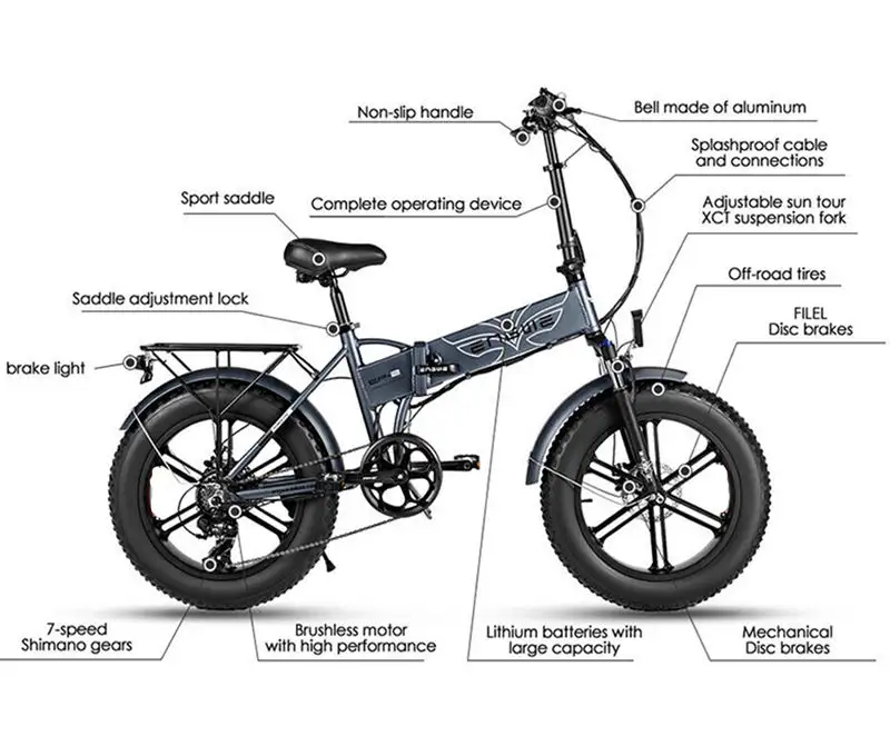 Excellent Engwe EP-2 Pro Electric bike with 750W 48V13A Integrated Battery Foldable E Bike Fat Tire Mountain e bike EU warehouse