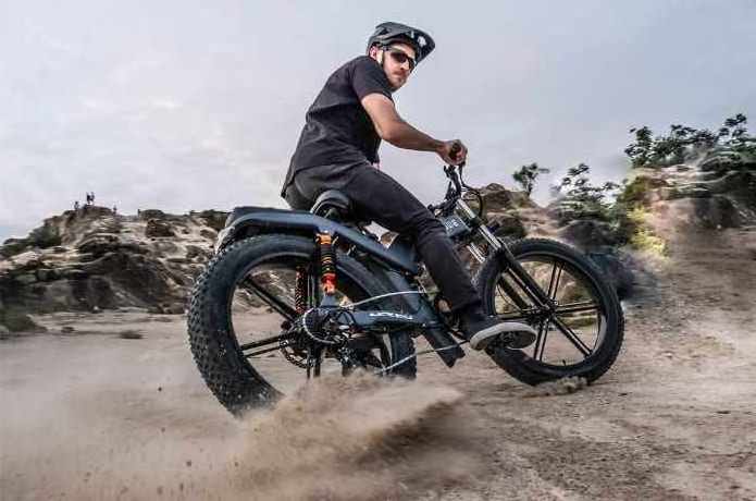 ENGWEX26 26inch Thick Fat Tire Mountain Electric Bike Aluminum Alloy 8 SPEED 1000W Motor Folding Electric Bike