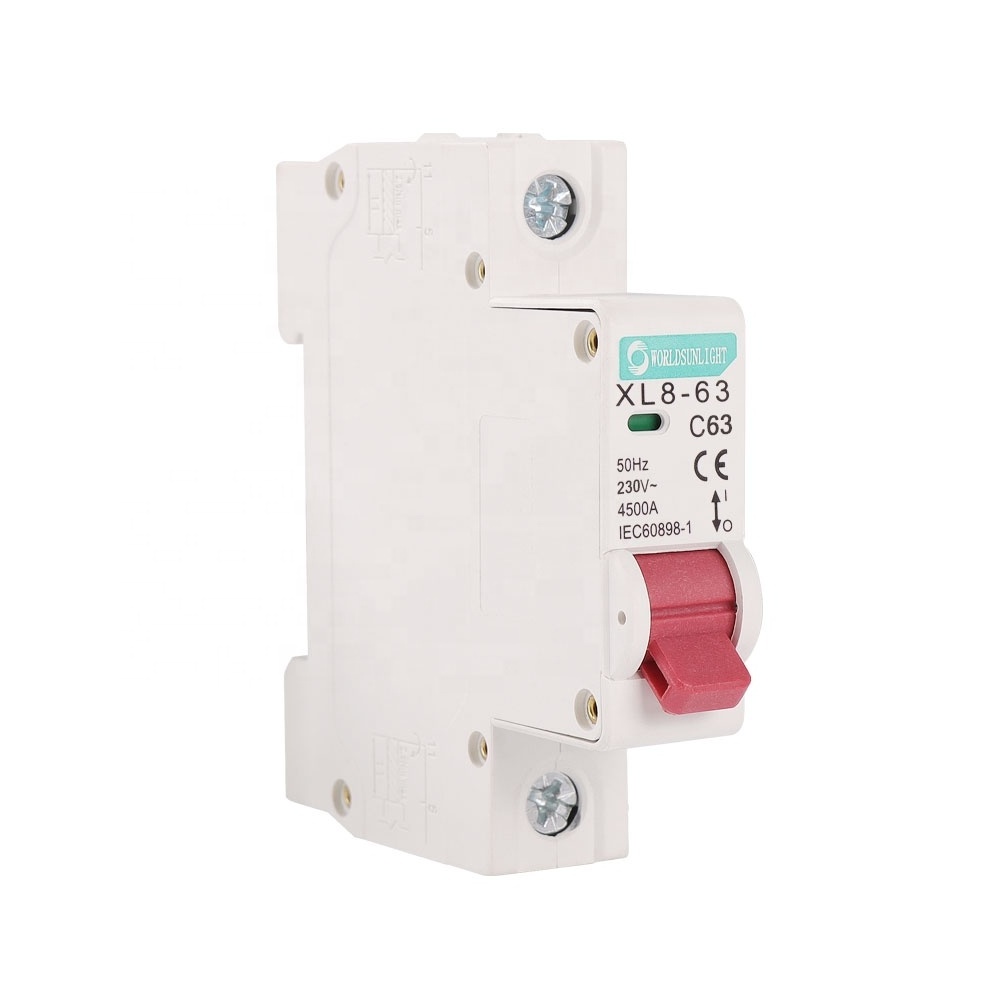 1P Din Rail AC 230V 10A 16A 20A 25A 32A 40A 50A 63A 4.5kA Air Switch Mini Circuit Breaker AC MCB