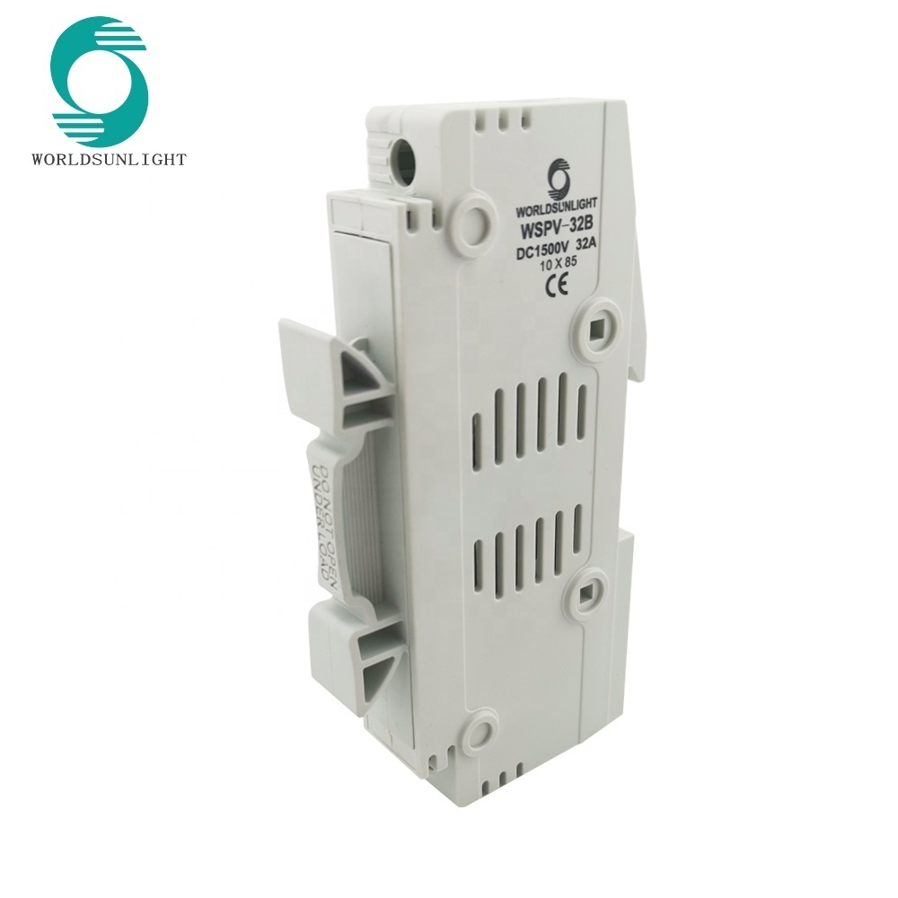 CE WSPV-32B DIN-Rail 1500V DC 15kA gPV Solar photovoltaic Fuse holder for 10*85 Fuse