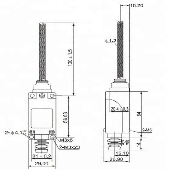 TZ-8167, 250V ac whether proof SPDT coil-spring travel switch/limit switch/switch limit