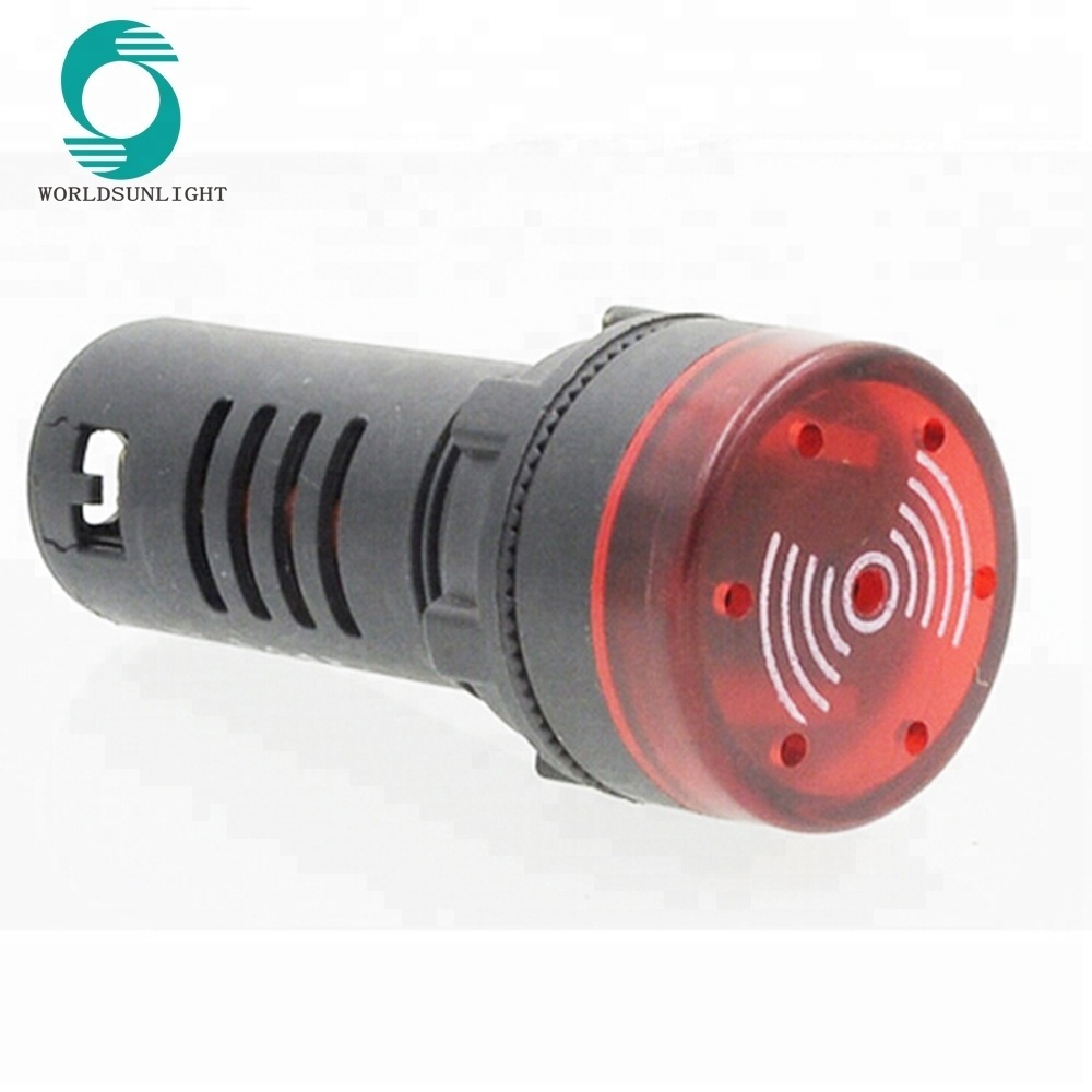 AD16-22SM 22mm 12V 24V 110V 220V colorful indicator flashing led light buzzer,buzzer with light