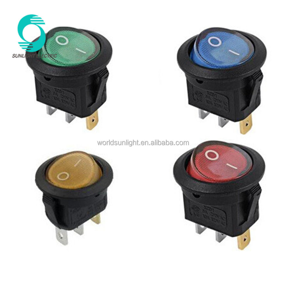 Mounting 30mm x 20mm AC 250V 15A 125V 20A Green DPDT 2NO 2NC 6 Pins ON-OFF Rocker Switch