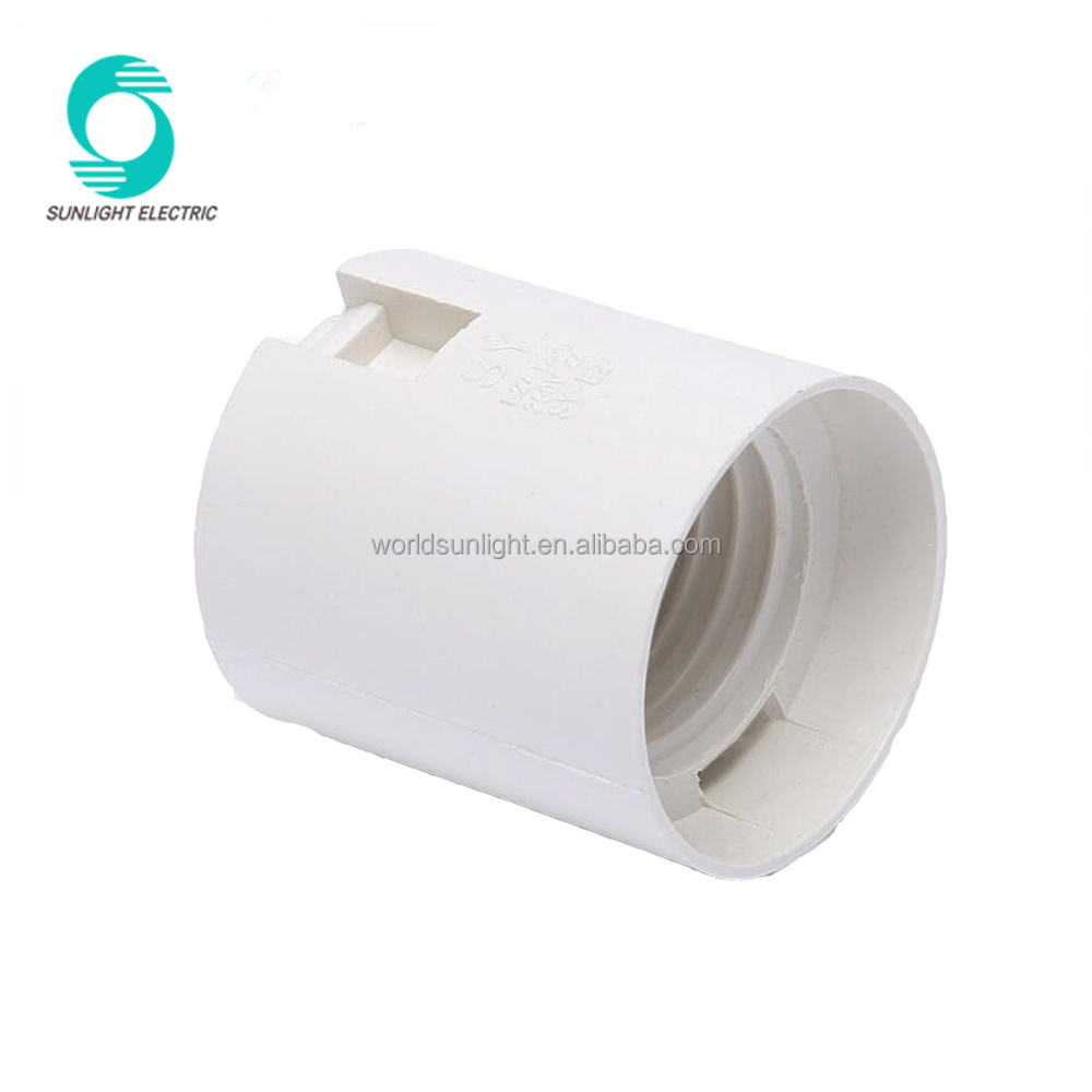 CE CQC VDE E27 White Black LED bulb holder electric ceiling light bulb socket plastic E27 lamp holder