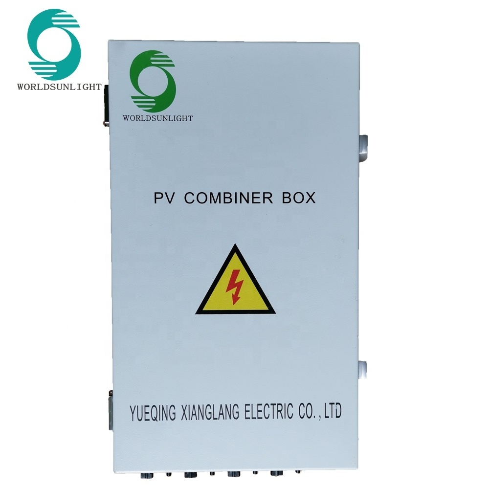 Wholesale Factory Price IP65 6 IN 6 OUT 25A 1000V DC Iron Material Solar PV Array Metal Combiner Box with Solar Connector