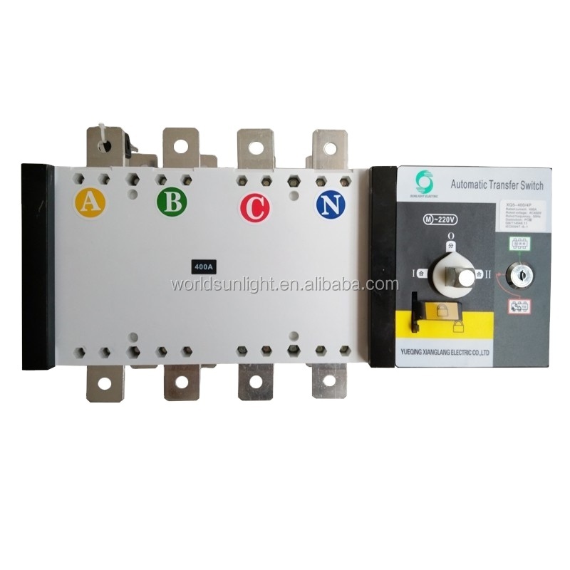 CE XLQ5 AC DC ATS 63A-2500A 3P 4P 3 PHASES motorized automatic transfer switch