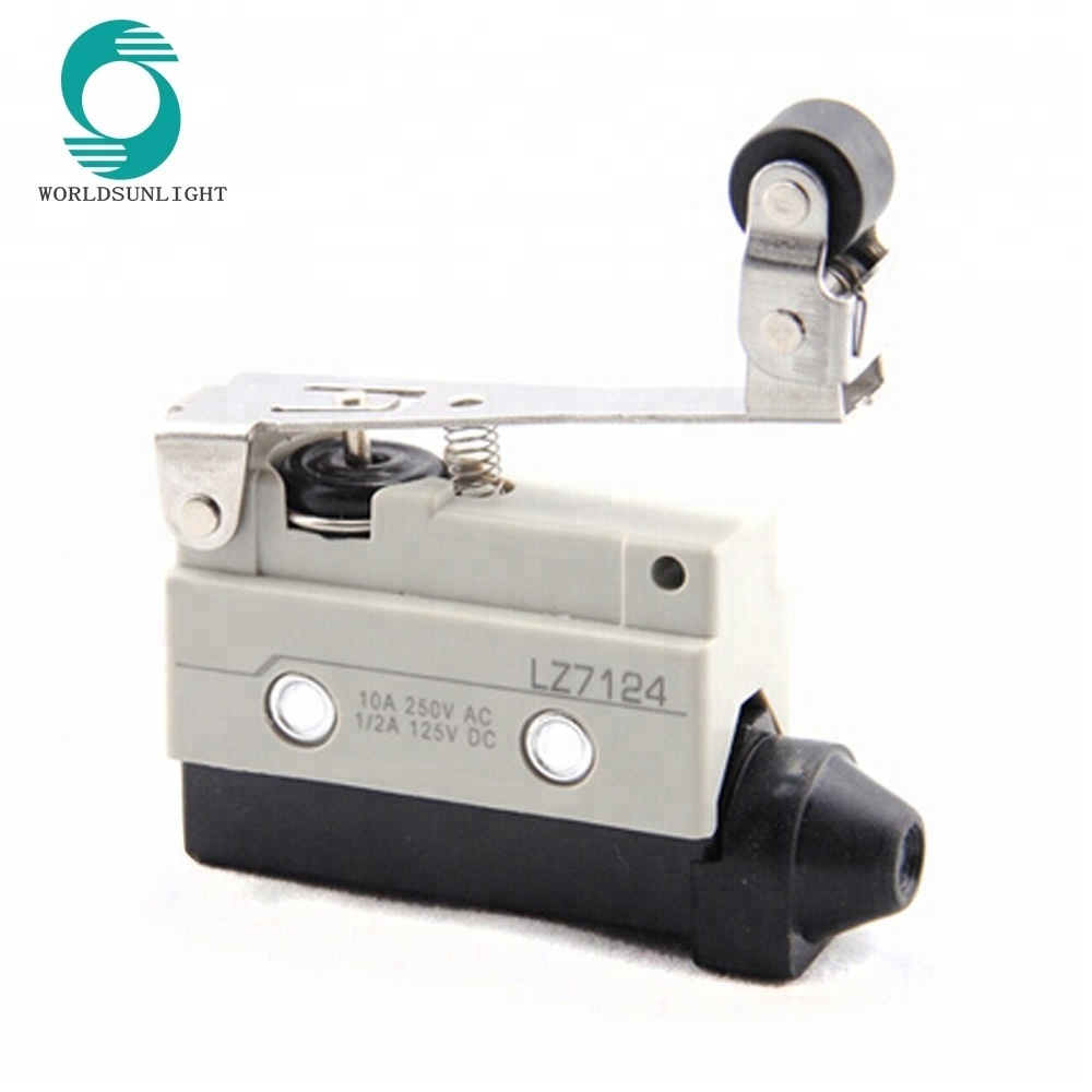 LZ-7124, safety 10a 250vac one-way action short hinge roller lever mini limit switch for tower crane