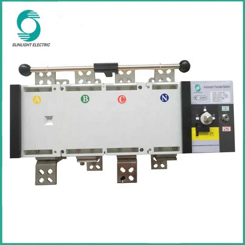 CE XLQ5 AC DC ATS 63A-2500A 3P 4P 3 PHASES motorized automatic transfer switch