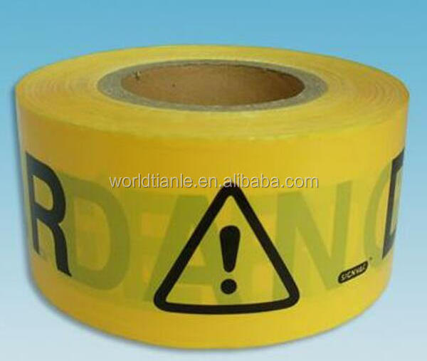 PE warning tape safety tape white/red caution tape