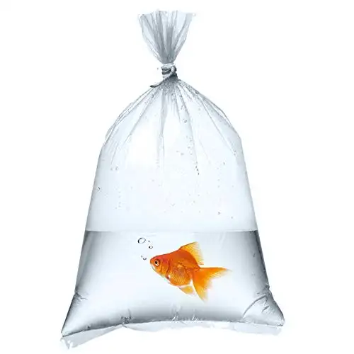 Wholesale factory plastic fish bags live fish shopping transporting storing flat bottom