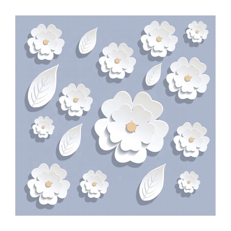 Modern House Blue White Flower Design Pisos Porcelanato Building Materials 3D Style Wall and Floor Tiles 60*60 24*24 600x600