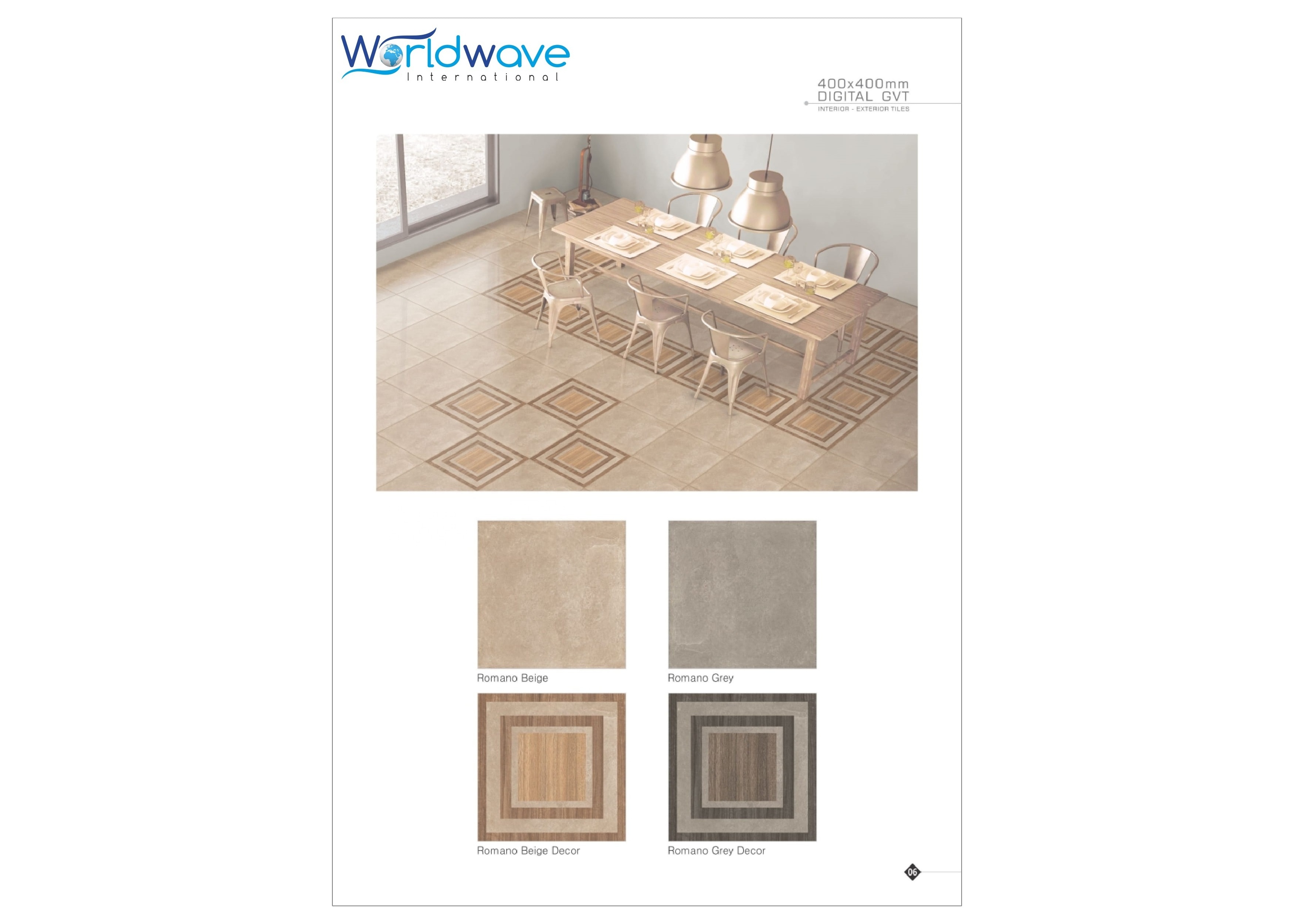 Glazed Porcelain Tiles 40x40cm Size 400x400 Glazed Porcelain Tiles dimensions  (40x40 cm or 400x400 mm) Commercial Spaces Tiles