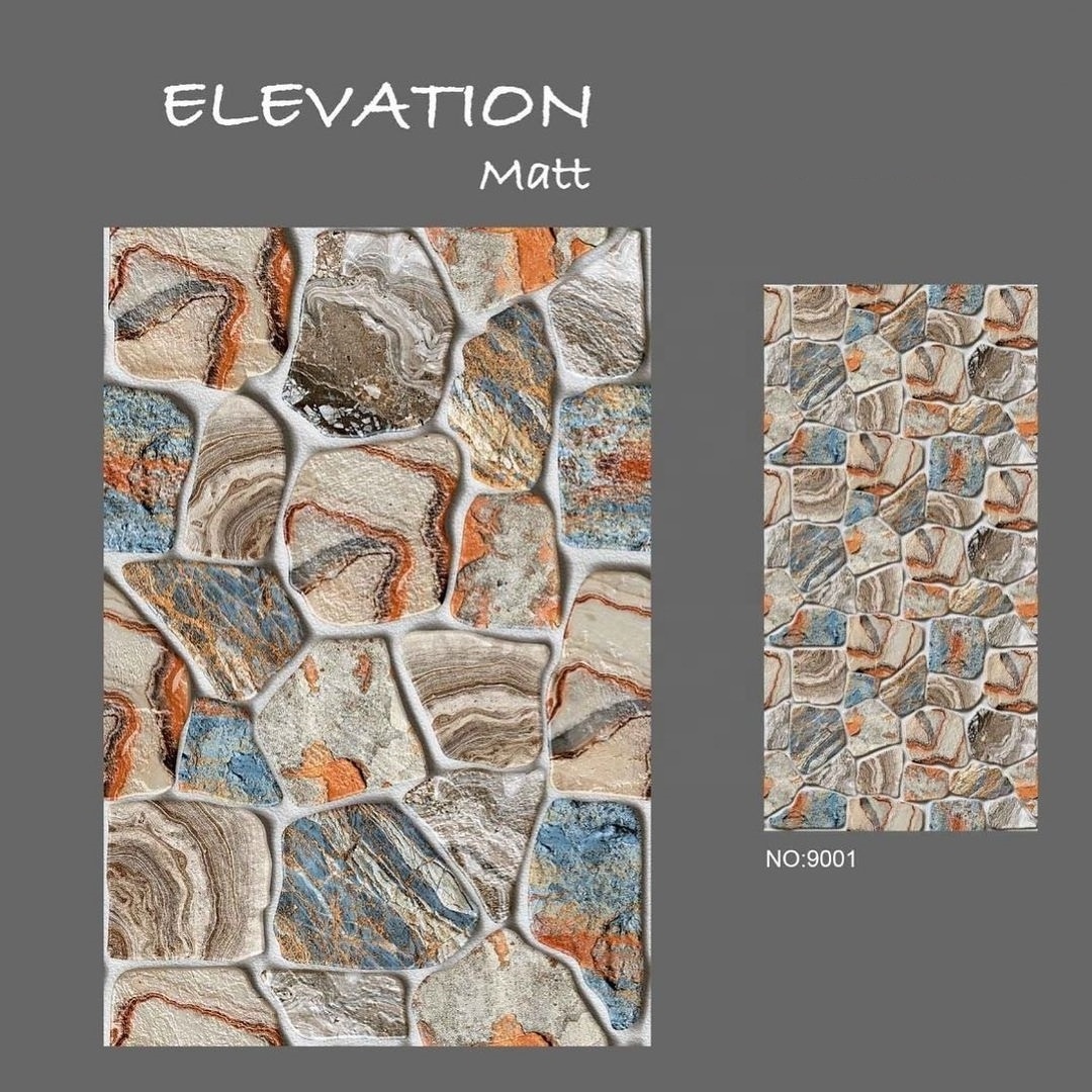 30X45cm Elevation Wall Tiles Latest Designs 2023 Italian Designer 30X45cm Elevation Stone Rustic Tiles Exterior Walls Amazing 3D