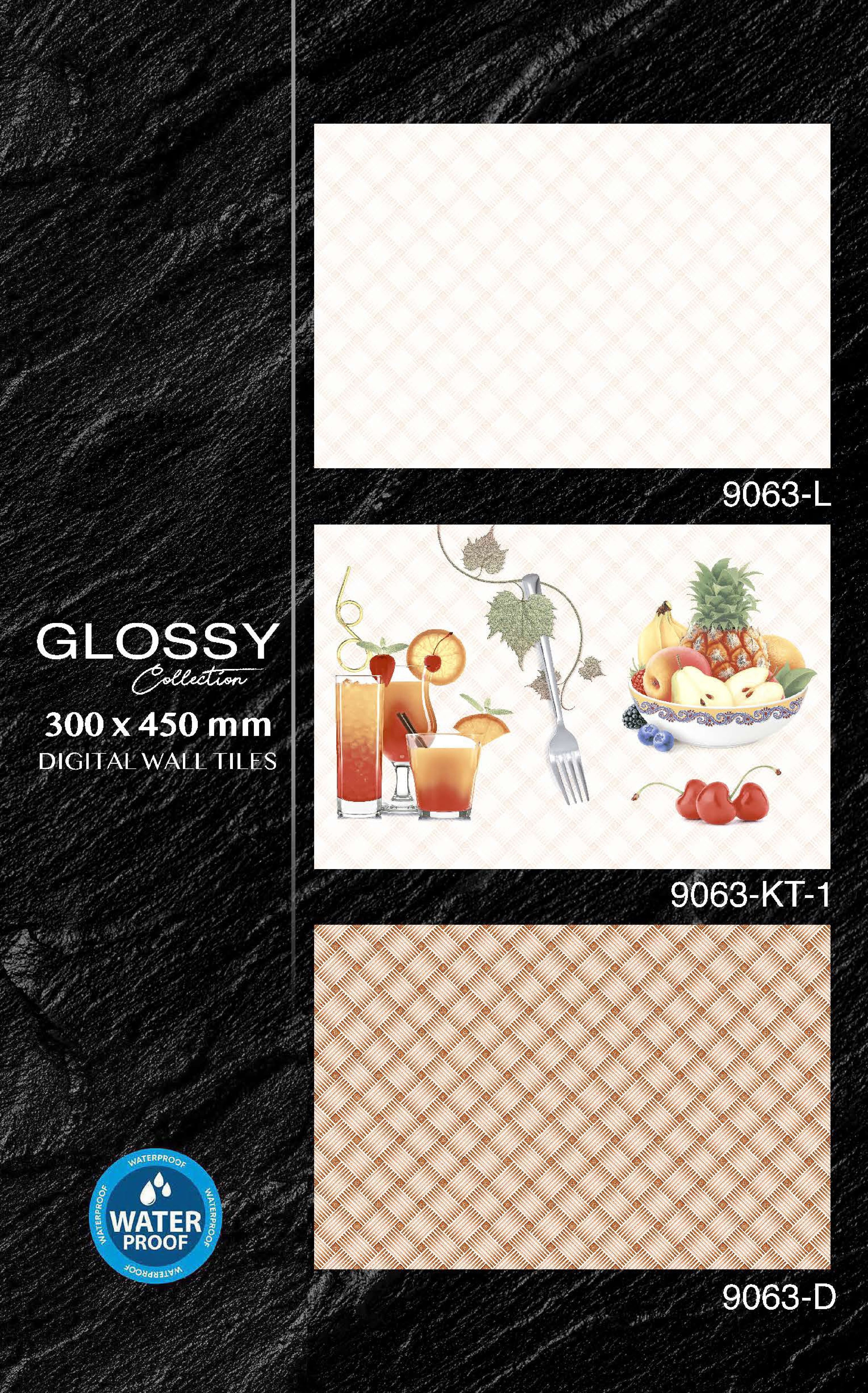 Excelling  Digital Ceramic Wall Tiles Size 30x45cm 300x450 mm Kitchen Tiles Finish Glossy Polished Vitrified Premium Wall Tiles