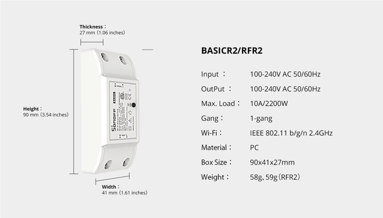 Sonoff Basic 10 Smart Home Automation DIY Intelligent Wifi Wireless Remote Control Universal Relay Module Light Power Switch