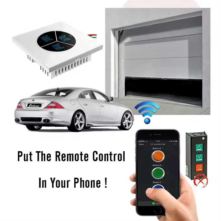 Universal WiFi smart garage door opener remote control switch