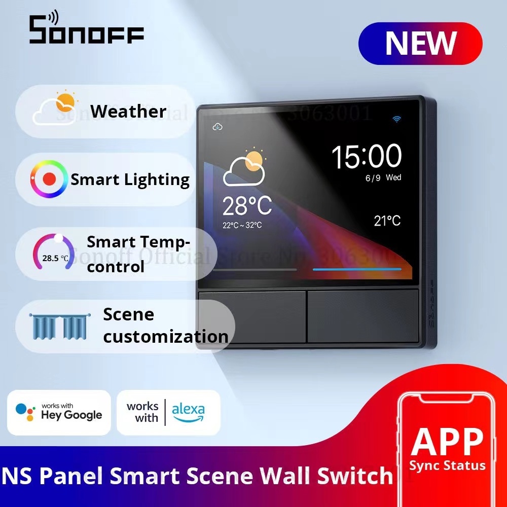 SONOFF NSPanel Smart Scene Wall Switch EU/US 300w/600w Touch Screen Work with Google Home Alexa Intelligent switch